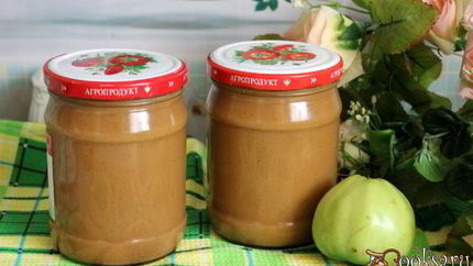 Яблочное пюре с вареной сгущенкой на зиму