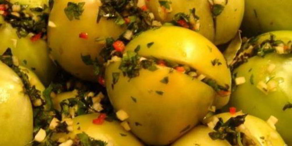 Рецепт зеленых помидоров на зиму