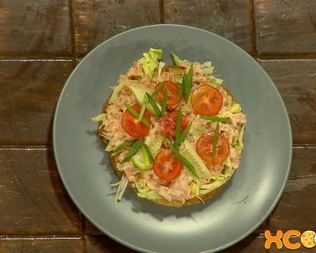 Брускетта с семгой