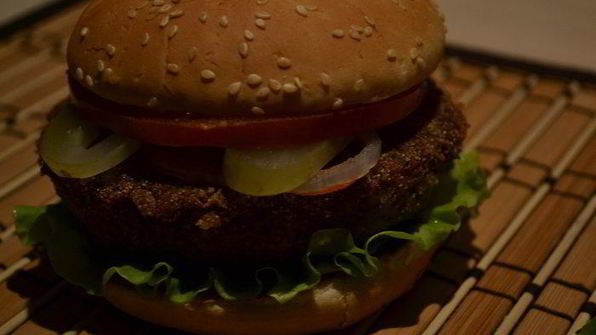 бургер с гречневой котлетой