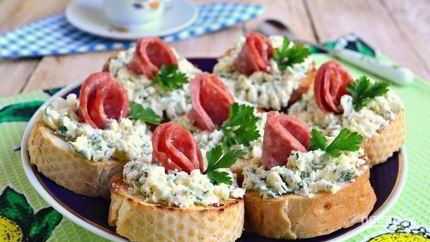 Бутерброды из багета