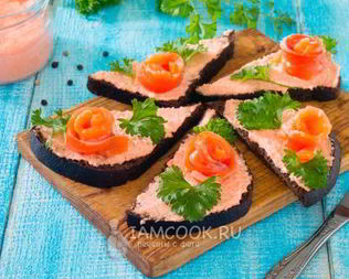 Бутерброды с красной рыбой