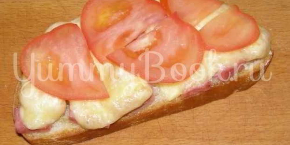 Рецепт бутербродов с помидорами, ветчиной и сыром