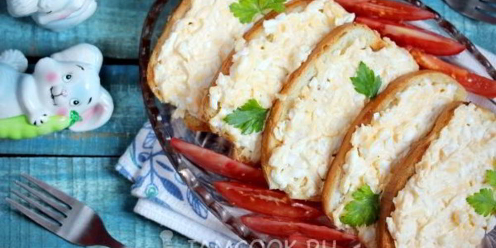 Рецепт бутербродов с сыром и яйцом