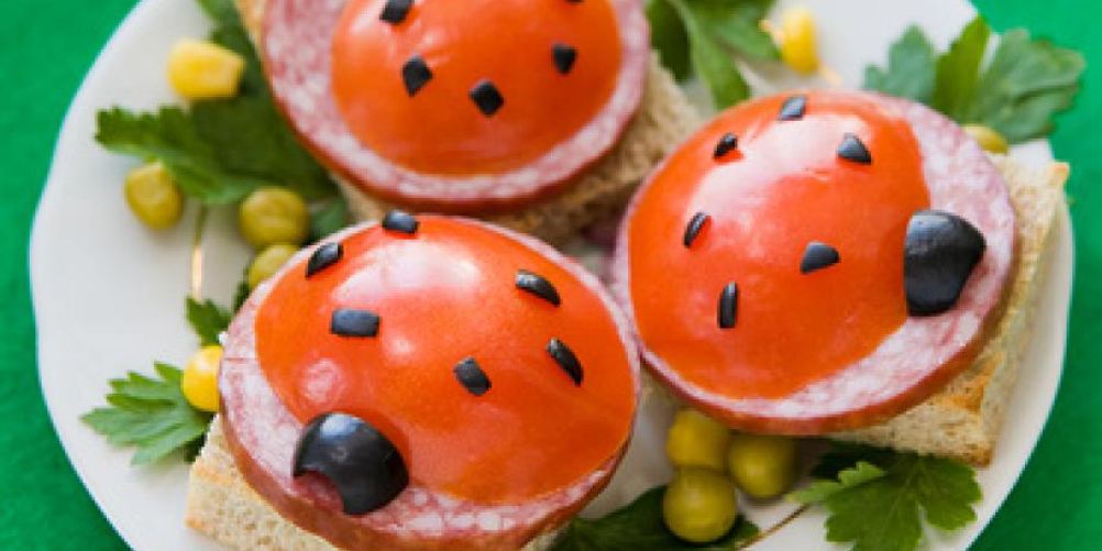 Рецепт бутербродов в виде божьих коровка