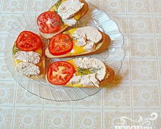 Горячие бутерброды с курицей