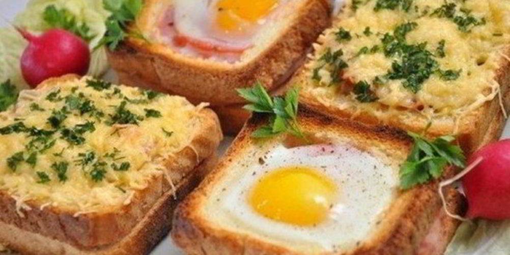 Рецепт необычных бутербродов в духовке к завтраку