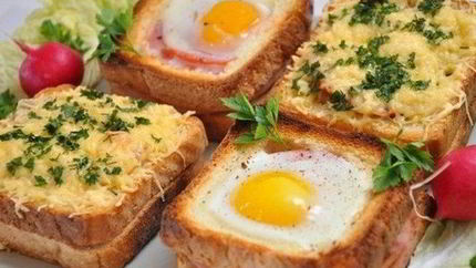 Необычные бутерброды в духовке к завтраку