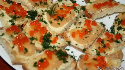 Супер-икорные бутерброды на домашней чиабатте