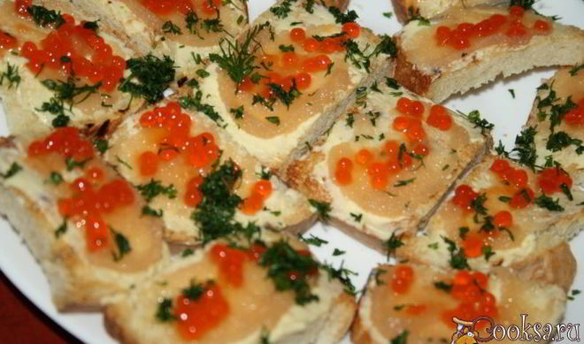 Супер-икорные бутерброды на домашней чиабатте