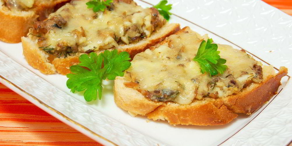 Рецепт запеченных бутербродов с рыбой