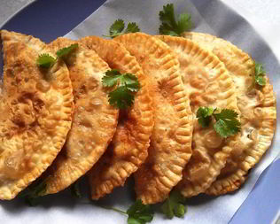 Чебуреки с мясом и зеленью