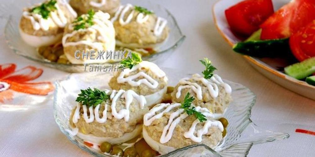 Рецепт яиц, фаршированных рубленой сельдью