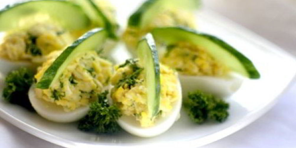 Рецепт яиц, фаршированных ветчиной