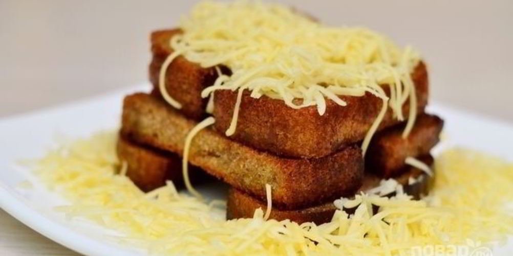 Рецепт гренков с чесноком и сыром