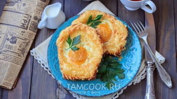 гренки с сыром и яйцом в духовке