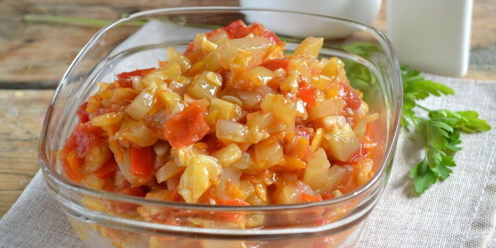 Рецепт икры кабачковой с перцем и помидорами