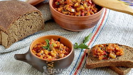 Кабачково-баклажанная икра по-восточному