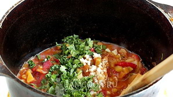 кабачково-баклажанная икра по-восточному