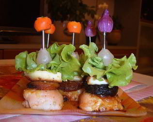 Горячие канапе Сливка@Абрикоска