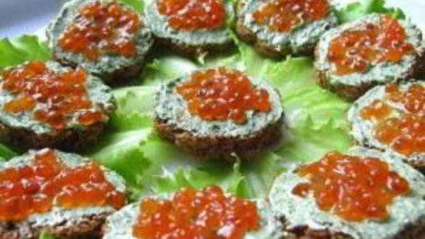 канапе к шампанскому