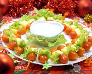 Канапе Рождественский венок