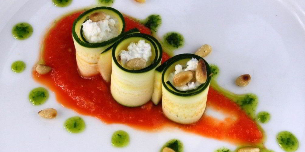 Рецепт канапе с кабачком и творогом