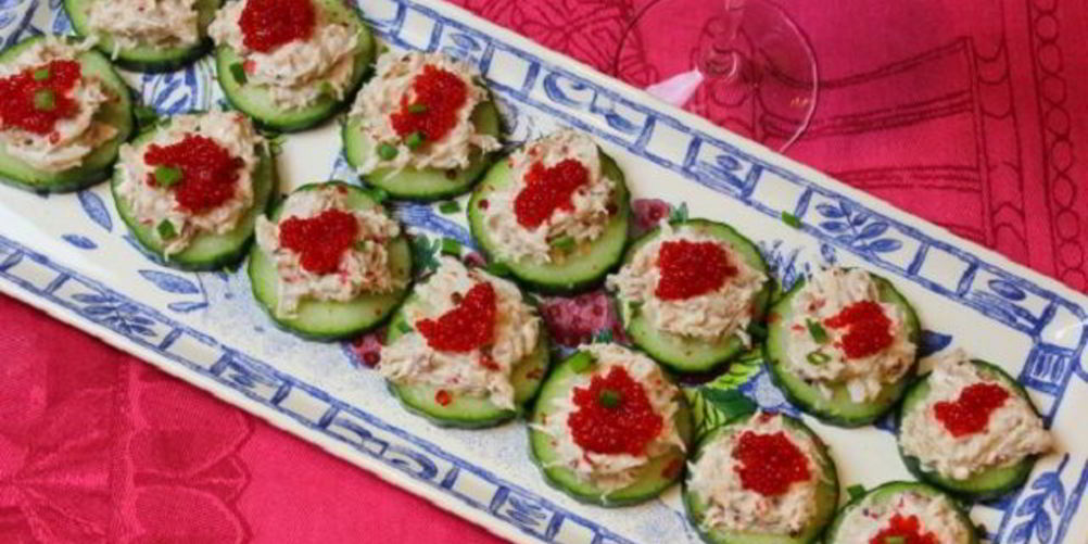 Рецепт канапе с крабовым мясом