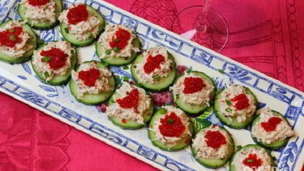 Канапе с крабовым мясом