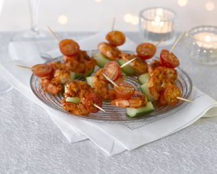 Канапе с креветками пикантные