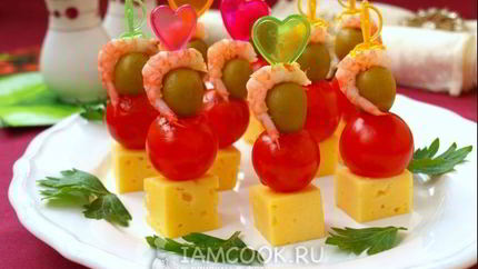 Канапе с креветками