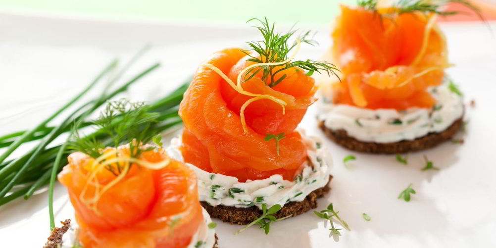Рецепт канапе с лососем