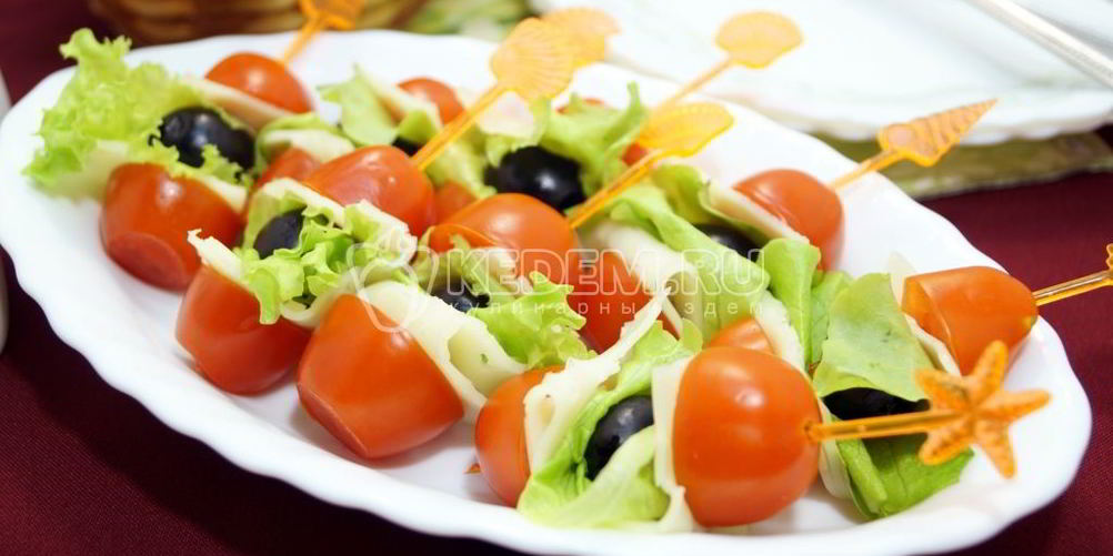 Рецепт канапе с помидорами черри