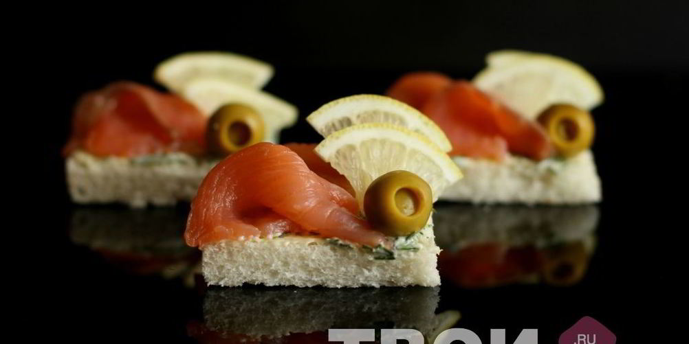Рецепт канапе с семгой