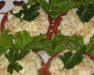 Канапе с сыром фета