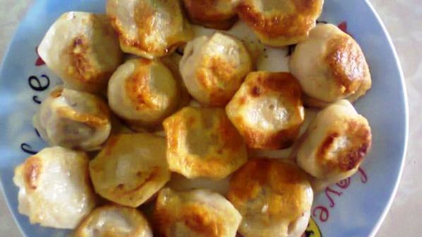 жареные пельмени канапе