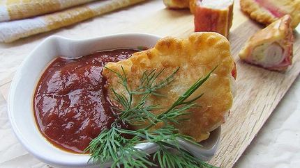 Крабовые палочки в кляре с чесноком