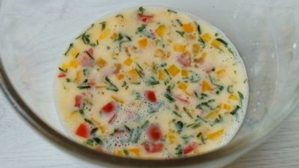 омлет на молоке с овощами