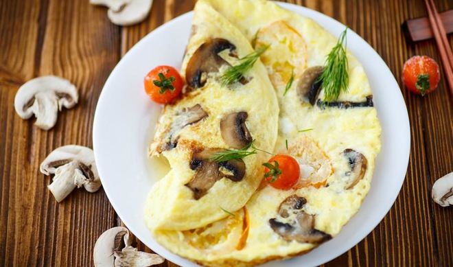 Омлет с грибами