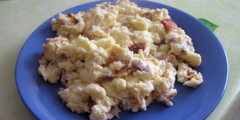 Рецепт омлета с мукой