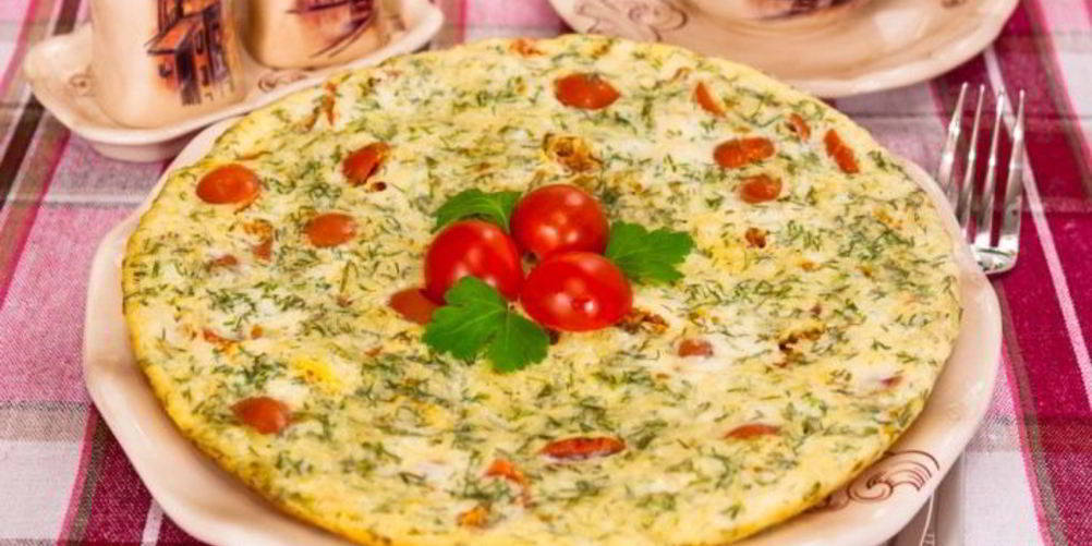 Рецепт омлета с помидорами и картофелема