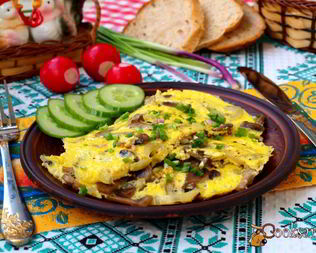Омлет с шампиньонами