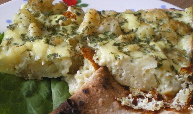 Омлет с цветной капустой в духовке