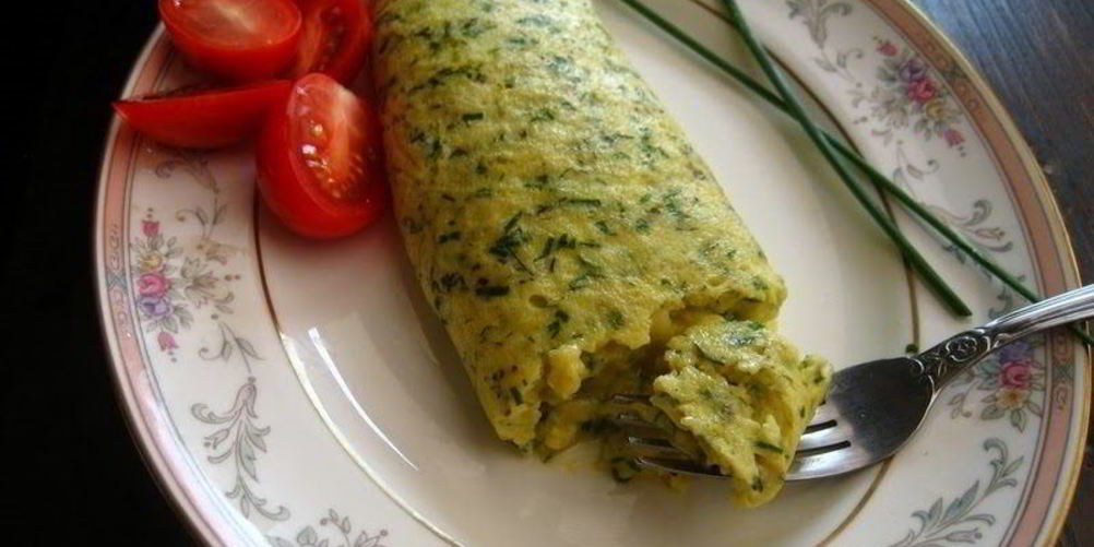 Рецепт омлета с зеленью