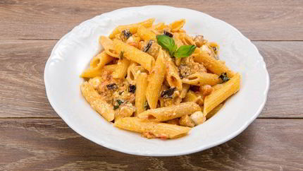 Пенне с баклажанами и фетой