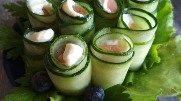 огуречные роллы с семгой