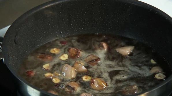 ролл с куриными сердечками