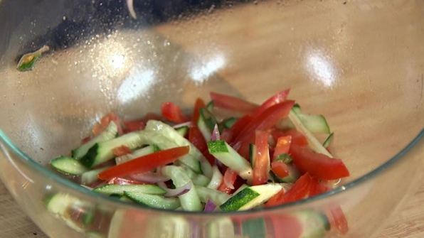 ролл с куриными сердечками