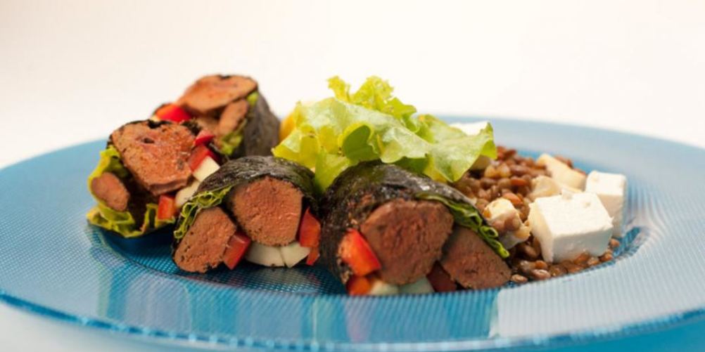 Рецепт роллов из говяжьей печенки с чечевицей