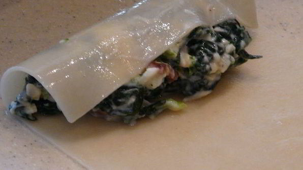 роллы из лазаньи